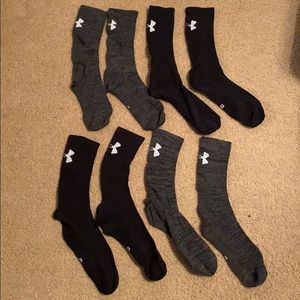 Black and Gray Under armor socks